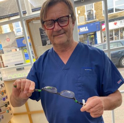 The Nano Vista frames being twisted to test their durability